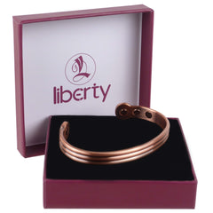Antique Copper Triple Band Superstrong 6 Magnet Liberty Health Bracelet