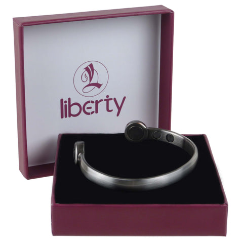 Pewter Elegant Superstrong 6 Magnet Copper Liberty Health Bracelet
